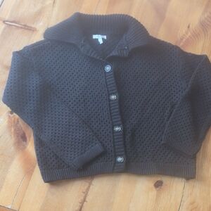 Cozy Brown Knit Cardigan